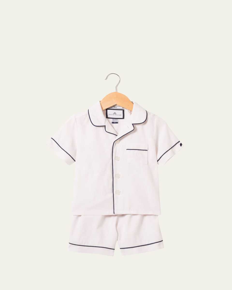 Kid's Classic Solid 2-Piece Pajama Shorts Set, Size 6M-14
